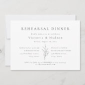 Einfache Eleganz botanische Blätter Probe Dinner Einladung (Vorderseite)