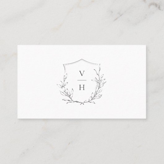 Einfache Eleganz, botanische Hochzeitskarte Platzkarte (Rückseite)