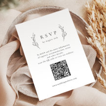 Einfache Eleganz botanische Vegetation QR Code Hoc