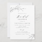 Einfache Eleganz botanischer Blätter Brautparty Einladung (Vorderseite)