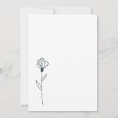 Einfache Eleganz botanischer Monogramm Einladung (Rückseite)