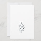 Einfache Eleganz botanischer Monogramm Einladung (Rückseite)