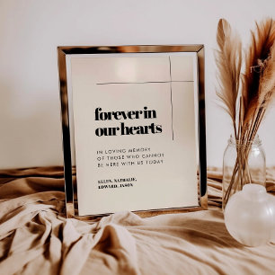 Einfache Eleganz & Chic Forever in unseren Herzen Poster