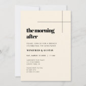 Einfache Eleganz & Chic Morgens nach dem Brunch Einladung (Vorderseite)