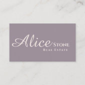 Einfache Eleganz der Mauve Pastel Classic Visitenkarte (Vorderseite)