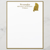 Einfache Eleganz des Goldenen Glitzer Cat Feline (Vorderseite)