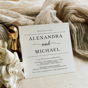 Einfache Eleganz Dusche für Schwarze und Weiße Pa Einladung