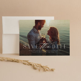 Einfache Eleganz eines Fotos, modern Save The Date