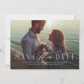 Einfache Eleganz eines Fotos, modern Save The Date (Vorderseite)