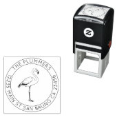 Einfache Eleganz - Flamingo Rücksendeadresse Permastempel (Beispiel)