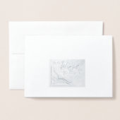 Einfache Eleganz Folienkarte (Rückseite mit Umschlag)