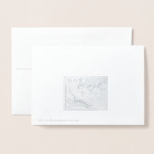 Einfache Eleganz Folienkarte (Rückseite mit Umschlag)
