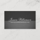 Einfache Eleganz-grundlegendes graues berufliches Visitenkarte (Rückseite)
