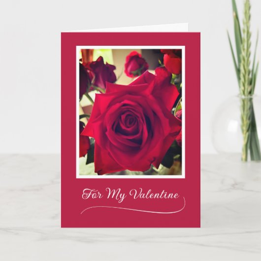 Einfache Eleganz! Hübsche Valentine-Grußkarte Karte (Vorderseite)