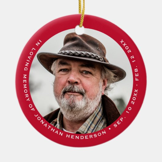 Einfache Eleganz im Foto der Erinnerung Keramik Ornament (Vorne)