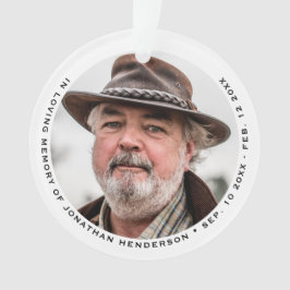 Einfache Eleganz im Foto der Erinnerung Ornament