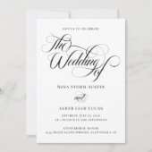 Einfache Eleganz in einem QR-Code Hochzeit Einladung (Vorderseite)