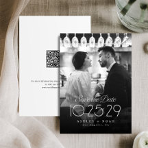 Einfache Eleganz Klassische Schrift Foto-Hochzeit
