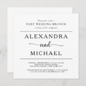 Einfache Eleganz | Minimalistisch Post Wedding Bru Einladung (Vorne/Hinten)