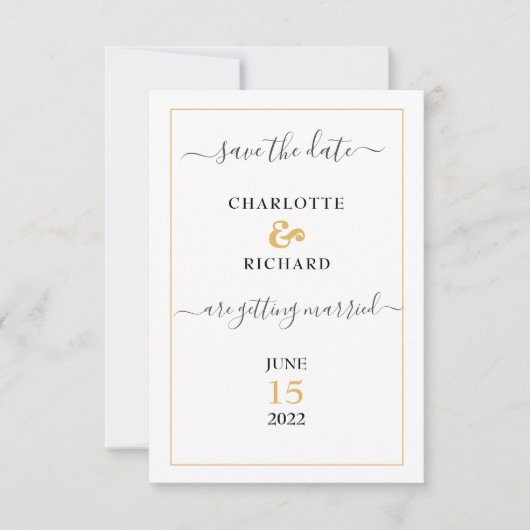 Einfache Eleganz, mit Coupels Foto Save The Date (Vorderseite)