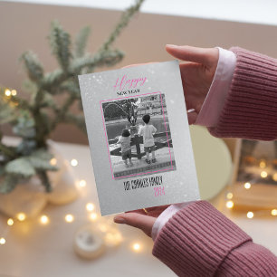 Einfache Eleganz Neujahrsfoto  Feiertagskarte