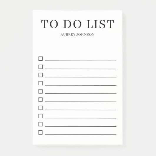 Einfache Eleganz Post-it Klebezettel (Vorderseite)