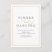 Einfache Eleganz Romantische Script Hochzeitsempfa Begleitkarte (Vorderseite)