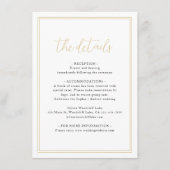 Einfache Eleganz, romantische Skripte Hochzeitsdet Begleitkarte (Vorderseite)