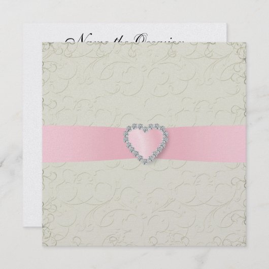 Einfache Eleganz - rosa Band (Vorne/Hinten)