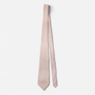 Einfache Eleganz Rosa Initialen Krawatte