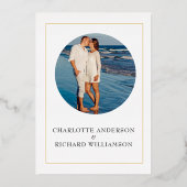 Einfache Eleganz, Save the Date, Folieneinladung (Rückseite)