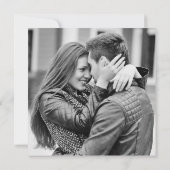 Einfache Eleganz | Schwarz-Weiß-Foto-Hochzeit Einladung (Rückseite)