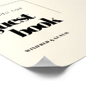 Einfache Eleganz Unterschreiben Sie unser Gästebuc Poster (Ecke)