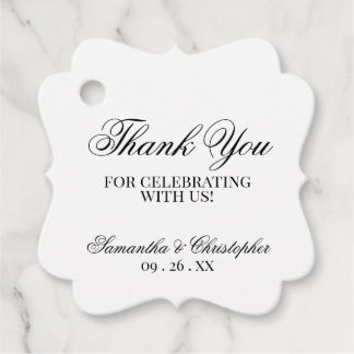 Einfache Eleganz Vielen Dank für Ihre Hochzeit Geschenkanhänger