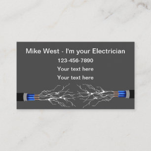 Einfache Elektriker-Dienstleistungen Visitenkarte