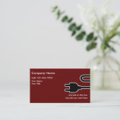 Einfache Elektriker-Visitenkarten Visitenkarte (Stehend Vorderseite)