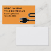 Einfache Elektriker-Visitenkarten Visitenkarte (Vorne/Hinten)