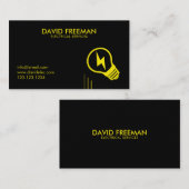 Einfache elektrische Bulb Lighting House Wire Visitenkarte (Vorne/Hinten)