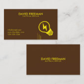 Einfache elektrische Bulb Lighting House Wire Visitenkarte (Vorne/Hinten)