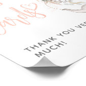 Einfache Elephant & Balloon Baby Showcard Geschenk Poster (Ecke)