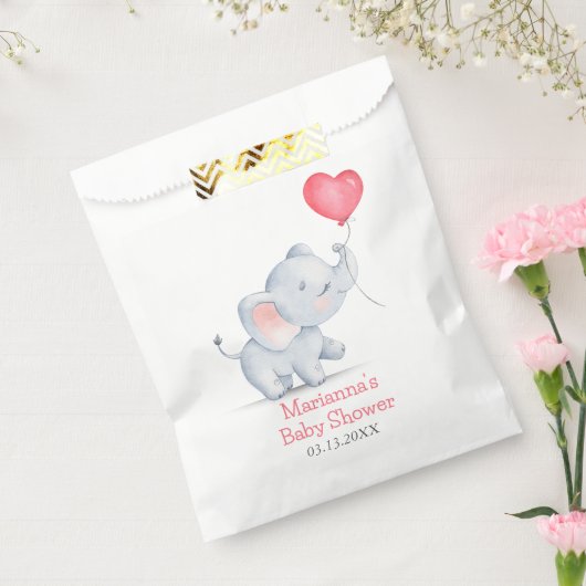 Einfache Elephant & Heart Balloon Babydusche Geschenktütchen (Versiegelt)