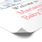 Einfache Elephant & Heart Balloon Babydusche Poster (Ecke)