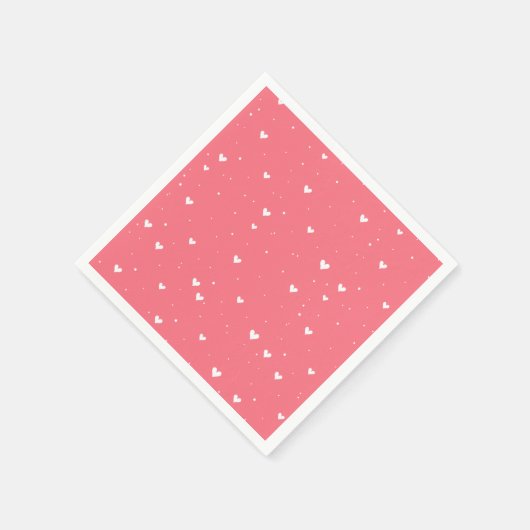 Einfache Elephant & Red Heart Balloon Baby Dusche Serviette (Ecke)