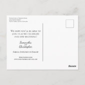 Einfache Elfenbein-Hochzeit Sichern Sie das Date-F Postkarte (Rückseite)