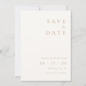 Einfache Elfenbeinküche Elegant Minimalistisch Mod Save The Date (Vorderseite)
