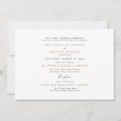 Einfache Eltern mit White & Gold Bride Hochzeit Einladung (Vorderseite)