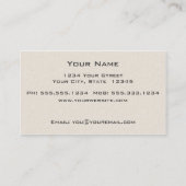 Einfache Embosser-florale Grenzkarte Visitenkarte (Rückseite)