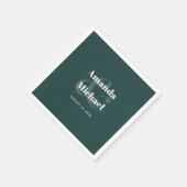 Einfache Emerald Green Moderne Minimalistische Hoc Serviette (Ecke)