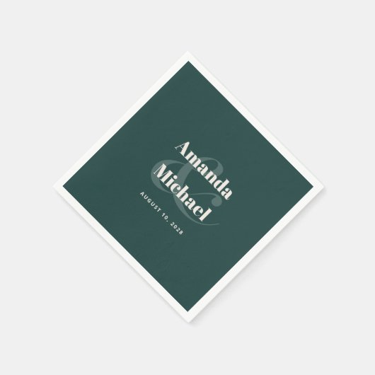 Einfache Emerald Green Moderne Minimalistische Hoc Serviette (Ecke)