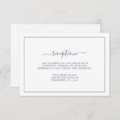 Einfache Empfang Hochzeit Begleitkarte (Vorne/Hinten)